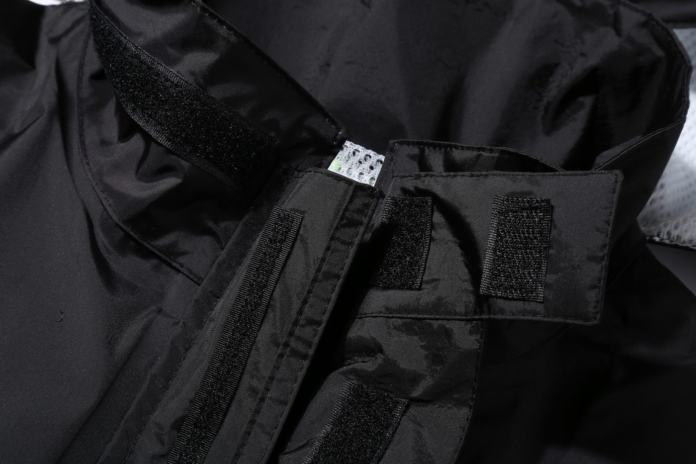 Hook-and-loop collar closure macro