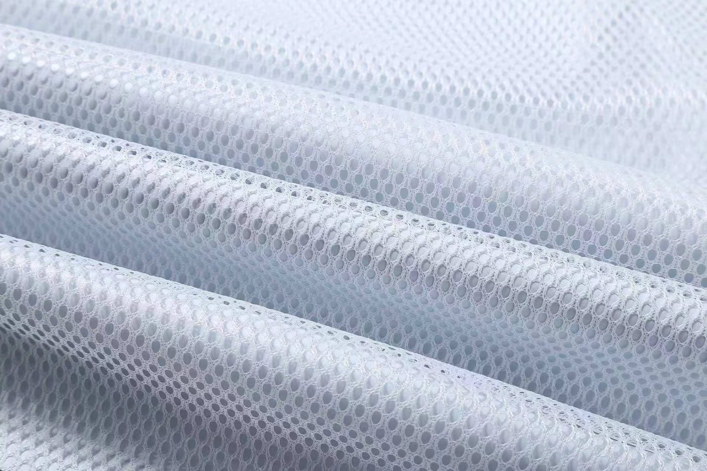 Breathable polyester mesh lining macro